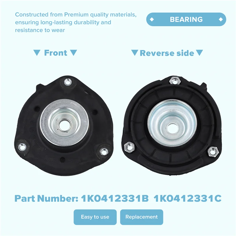 

Передний подшипник стойки подвески автомобиля 1K0412331B, подходит для A3 Q3 VW Beetle Bettle Caddy Skoda Seat 205-2020 1K0412331C-A54