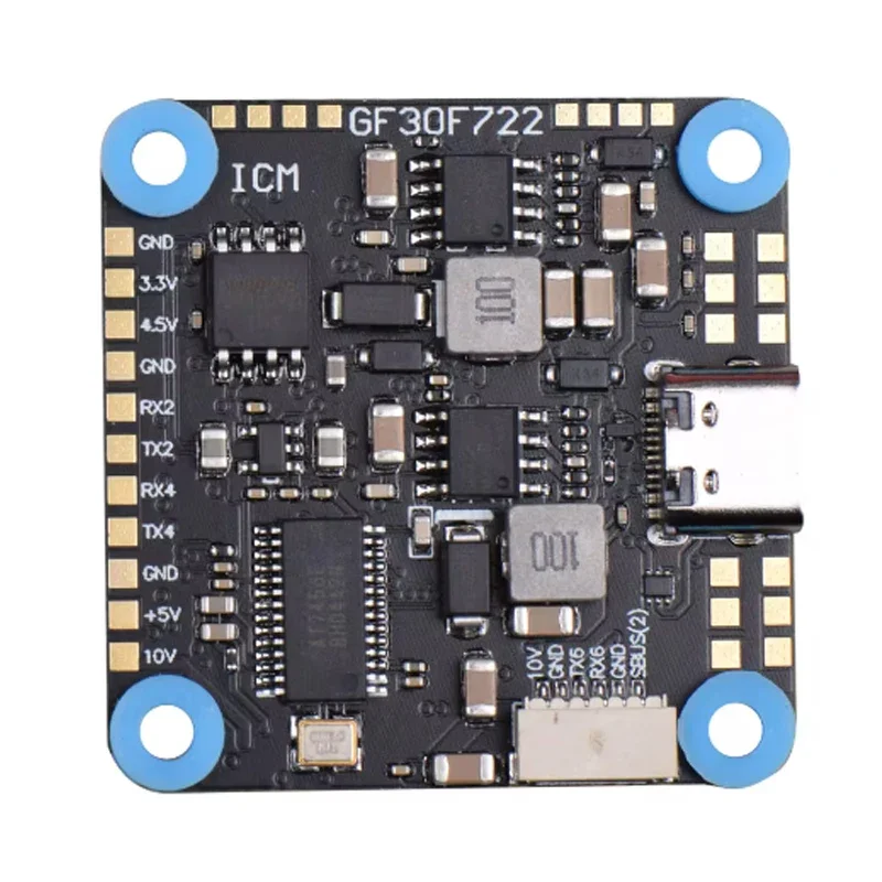JHEMCU GF30F722-ICM F722 บอร์ดควบคุมการบิน Baro OSD 5V 10V Dual BEC 3-8S 30.5X30.5 มม. สำหรับอะไหล่ RC FPV Freestyle HD