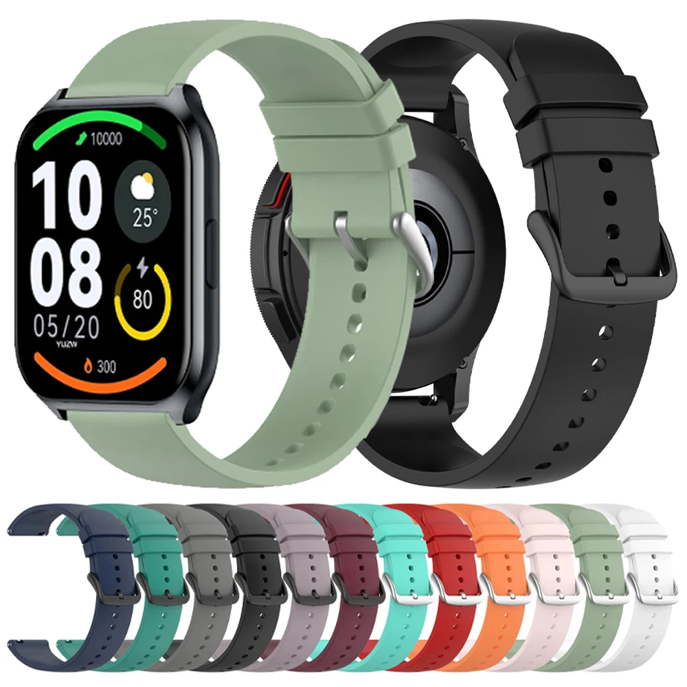 20mm 22mm Watch Strap For Haylou watch R8 S8/Watch 2 Pro (LS02 Pro)/RT3 RS3 GST/RS4 Plus/LS02 Silicone Replacement Bracelet Band