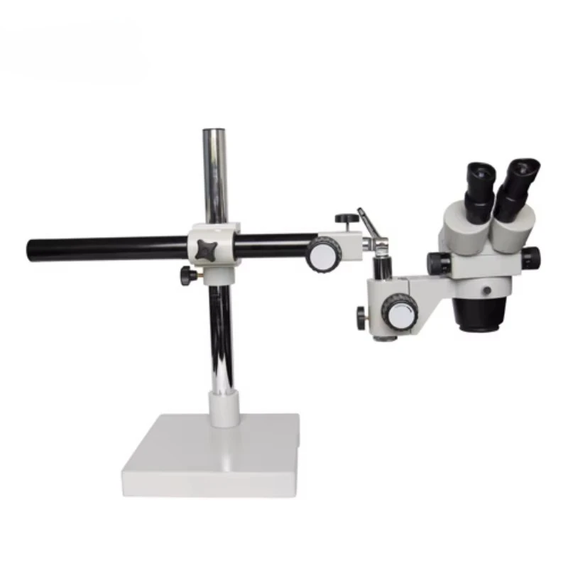7X~ 45X Magnification Binocular Head Universal Dual-arm Zoom Stereo Microscope