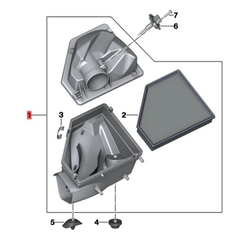 Engine Air Intake Filter Housing Box Assembly 13718580424 For BMW 2 3 4 Series 2019-2024 G20 G21 G28 G22 G23 G26 G20 G42 Parts