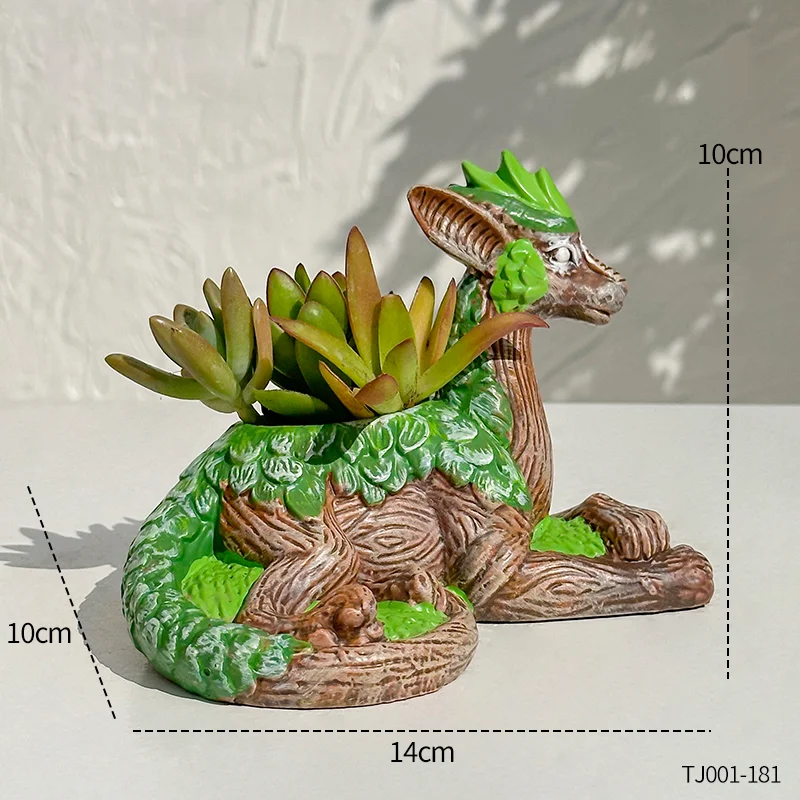 الإبداعية شجرة التنين اناء للزهور نبات عصاري حديقة تمثال الراتنج عشاق الطبيعة مثالية للأصدقاء الأسرة هدية