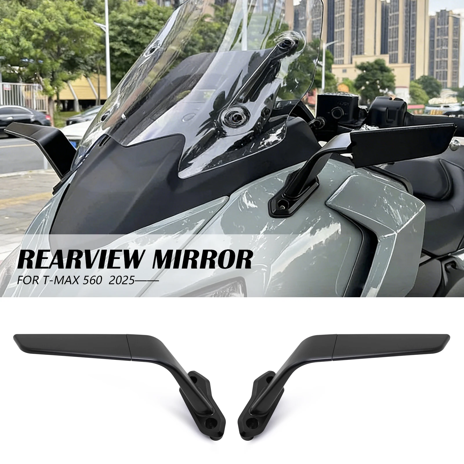 

Для Yamaha T-MAX 560 T-Max560 Tech Max 2025: Зеркала заднего вида Stealth Winglet, боковые зеркала, зеркала заднего вида TMAX 560, запчасти для мотоциклов