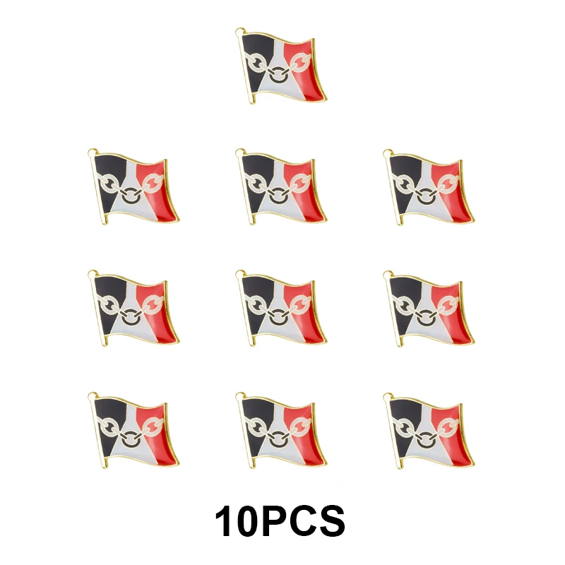 

1-100pcs Black Country flag Lapel Pin Flag badge Brooch Pins Badges