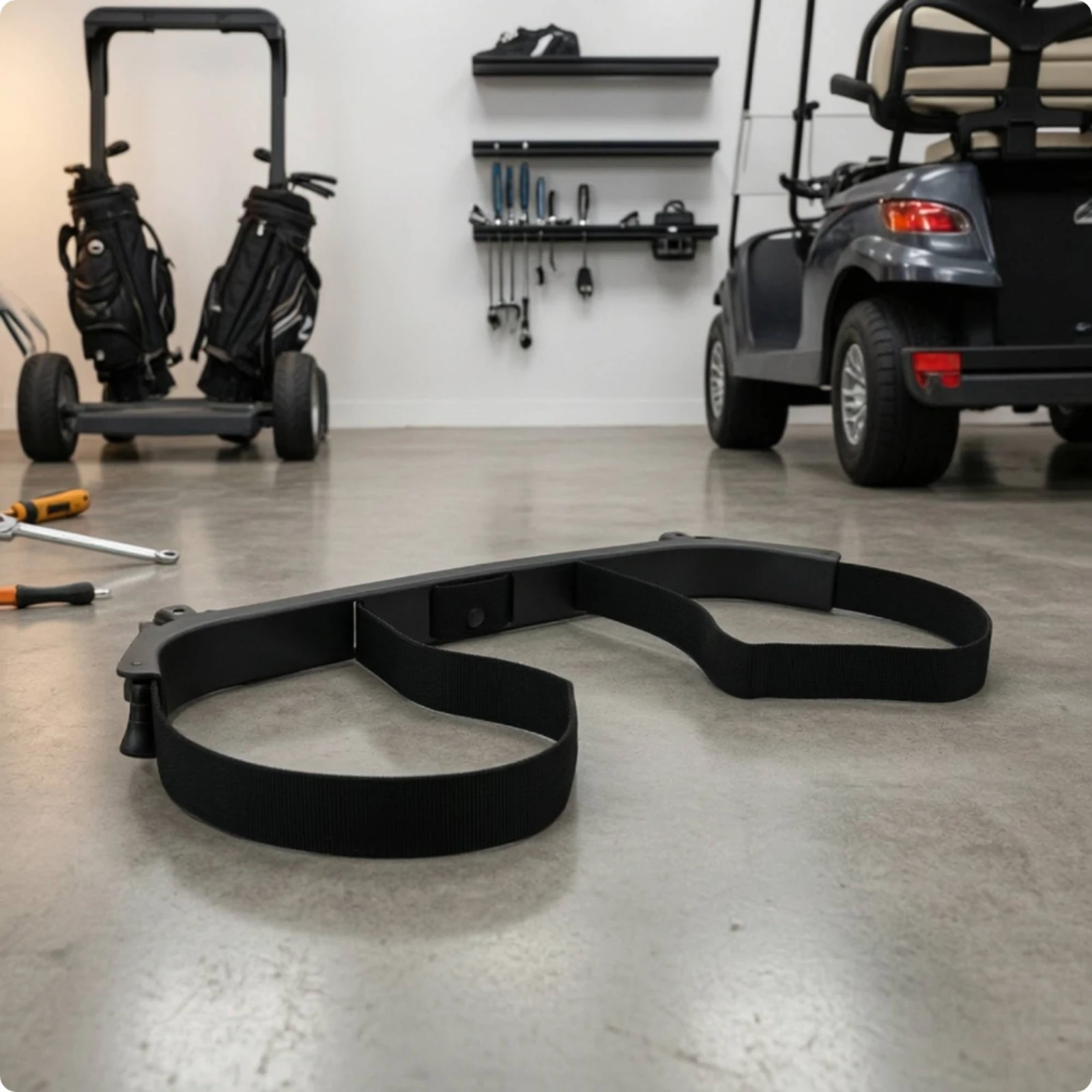 easy-to-install-golf-bag-mount-rack-portable-vehicle-accessory-organizer-for-golf-cart-course-trip