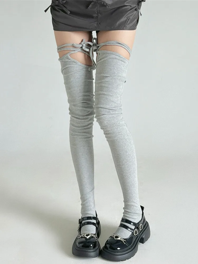 Talenza Women's Over-the-Knee Stockings Spring Autumn Bandage Thickened Y2k Stockings Fashion Sexy Lady Stockings Tights 2025