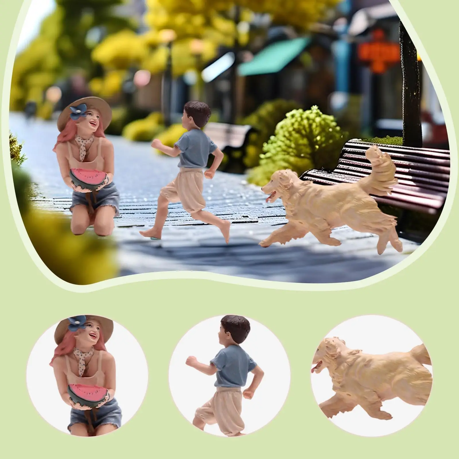1:24Scale Miniature Figures Mini Figurines Collections DIY Projects Painted Dollhouse Accessories Tiny Mini Models Diorama