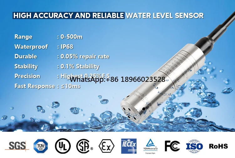 Solar pump water depth level transmitter tubewell water level sensor