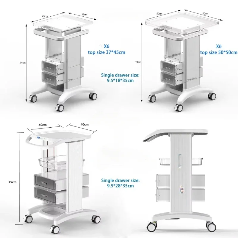 Hoge kwaliteit salonmeubilair trolley karren voor gezichtshuid machine laser machine trolley schoonheidssalon machine trolley winkelwagen