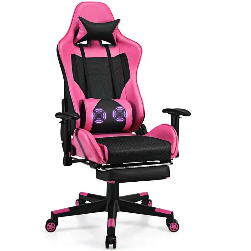 Gaming Chair Lumbar Pillow - PU Leather Gaming Chair with USB