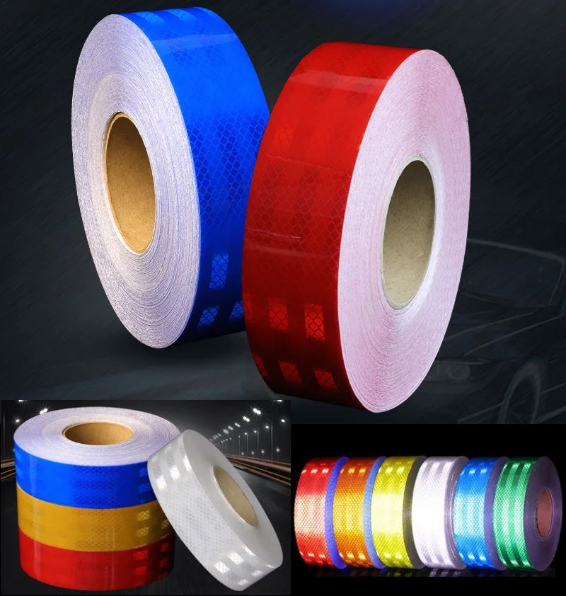 5Cm/10Cm/15Cm Breed Werkplek Beschermende Zelfklevende Pet Super Reflecterende Waarschuwing Veiligheid Tape