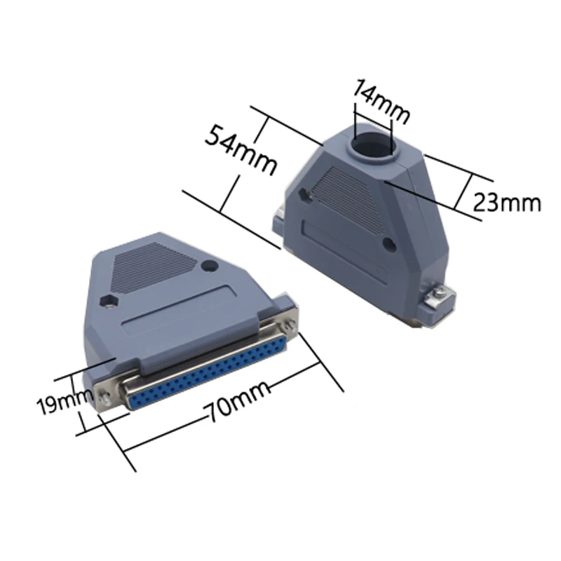 【5Set】DB37 male and female welding connectors, 37 plug, wire-welding type connector, plastic assembly