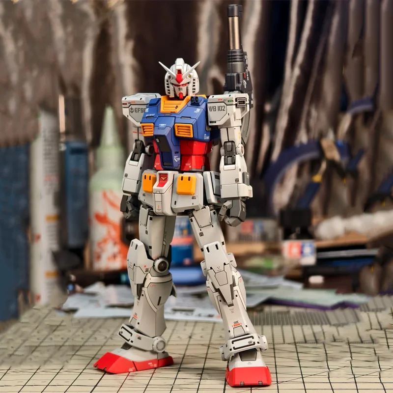 Kit de Montagem GTO HG 1/144 Yuan Zu Tmech RX-78-2, Figuras de Ação, Brinquedos de Quebra-Cabeça para Meninos, Ornamento de Mesa Colecionável, Presente