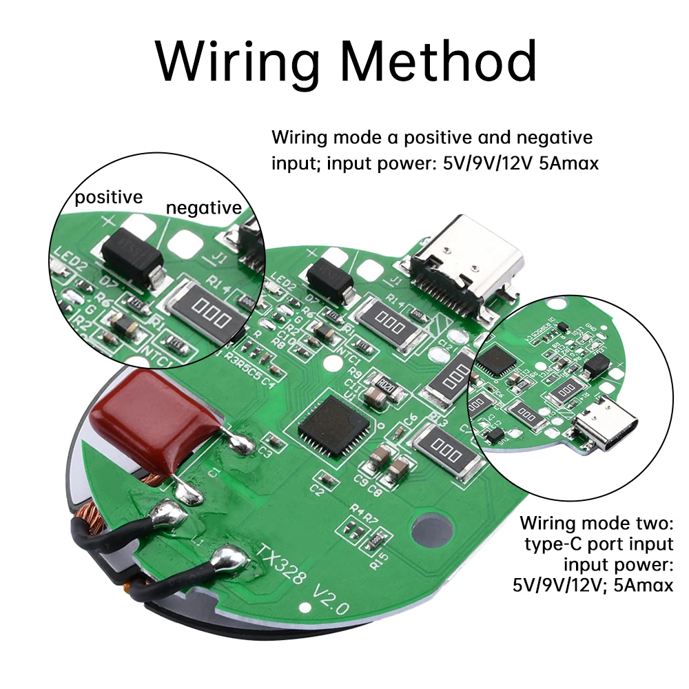 15W bezprzewodowy moduł ładowania do telefonu komórkowego do transmisji bezprzewodowa ładowarka magnetyczna samochodowej o dużej mocy 5V/9V/12V