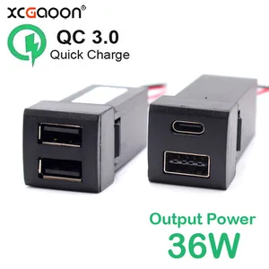 듀얼 2 USB QC3.0 핸드폰 자동차 Toyota Land Cruiser Prado 150 Series Rav4 Camry Hiace Corolla 용 빠른 충전기 10 최고의 판매 QC3- №9