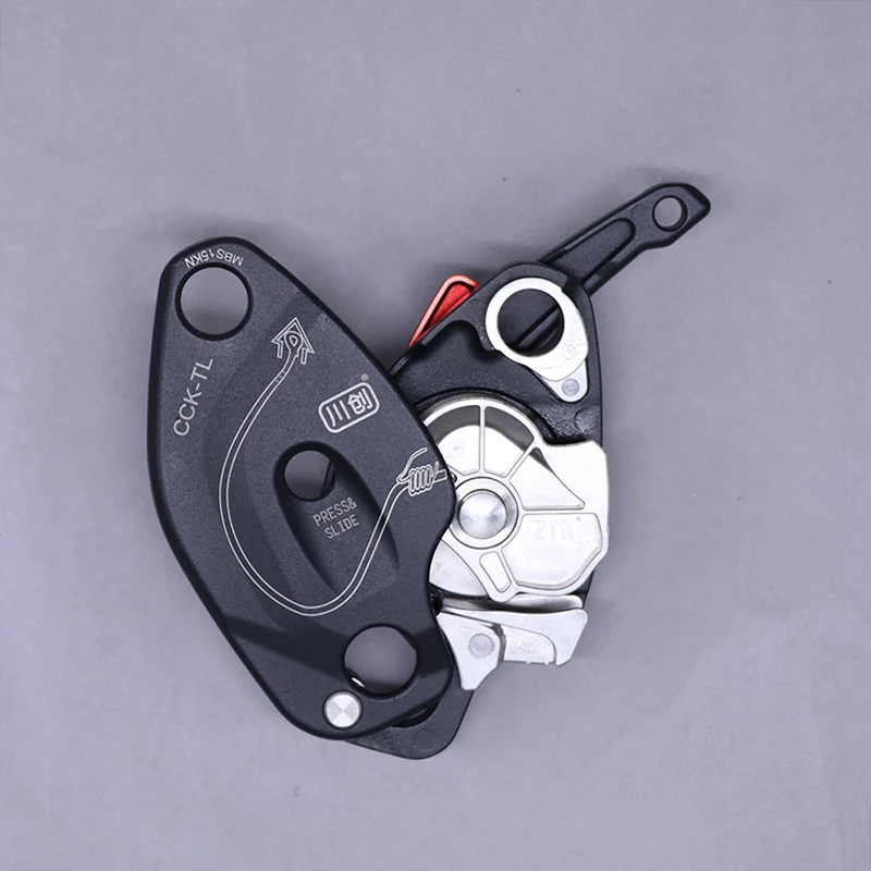CCK-TL Rock Rope Climbing Descender 250 kg Getriebe Abseilgetriebe Sicherungsgerät Absteiggeräte Ausrüstung Seilzugangsrettung – Detail 11