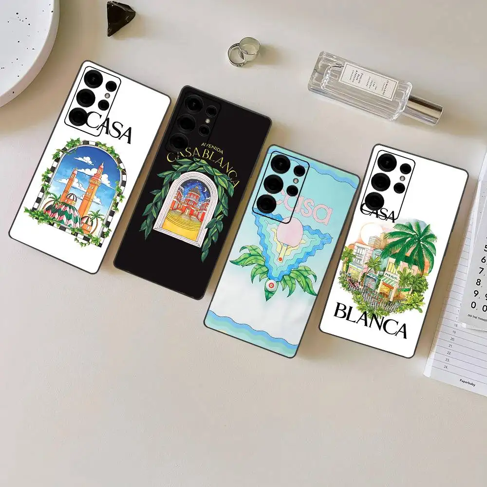 cartoon C-CasablancaS Phone Case For Samsung S 24 fe 25 Ultra plus 20 lite 21 30 22 23 24 22 Ultra 5G Fundas