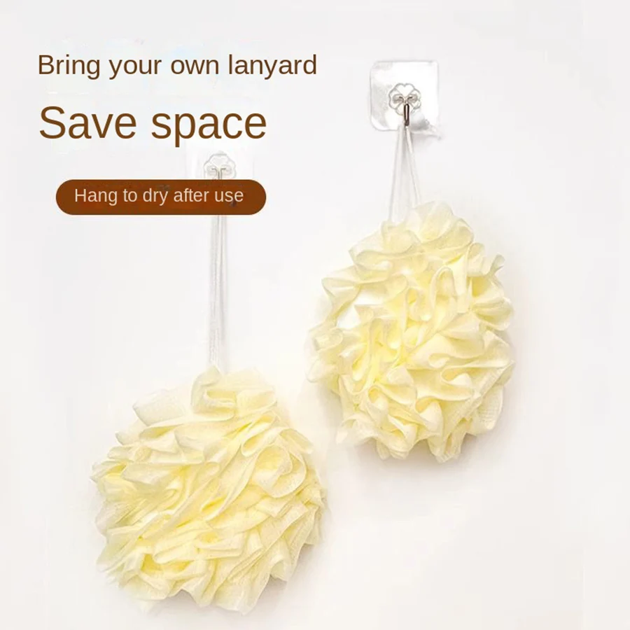 إسفنجة حمام دانتيل زهرية ناعمة صديقة للبشرة - حقيبة تخزين صابون 2 في 1 لجل الاستحمام والمقشر