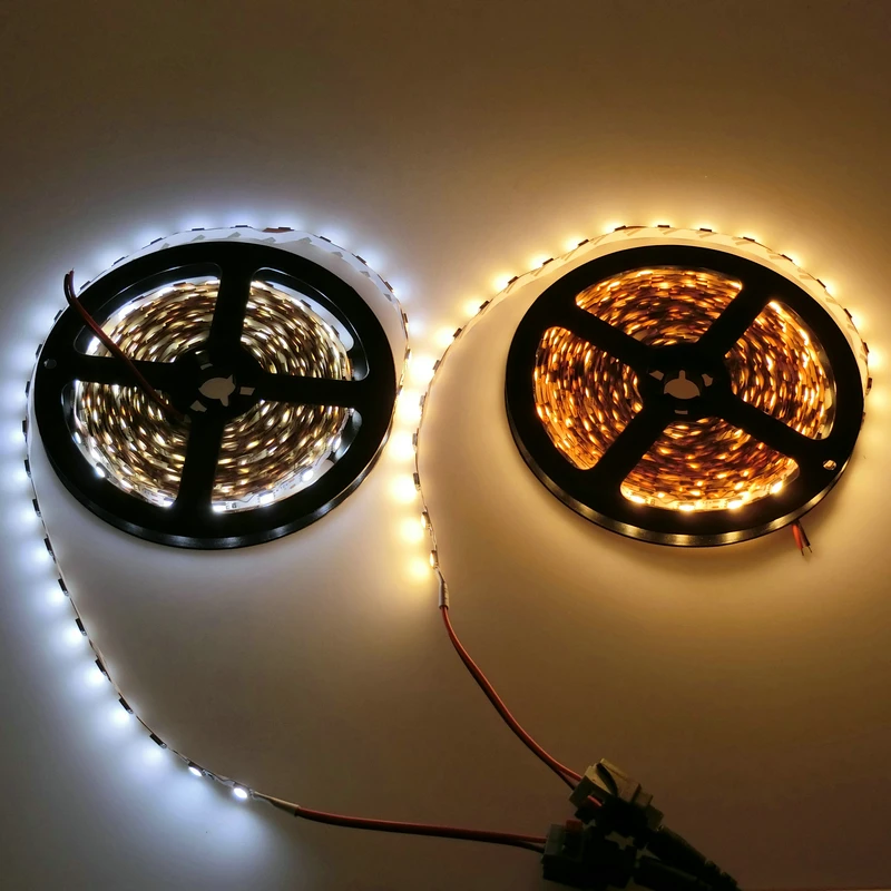 Bande lumineuse LED flexible en forme de S, lampe à bande, lumière blanche chaude, canal de pliage, type lettre S, 60LED, m, 5m, 12 V, 2835