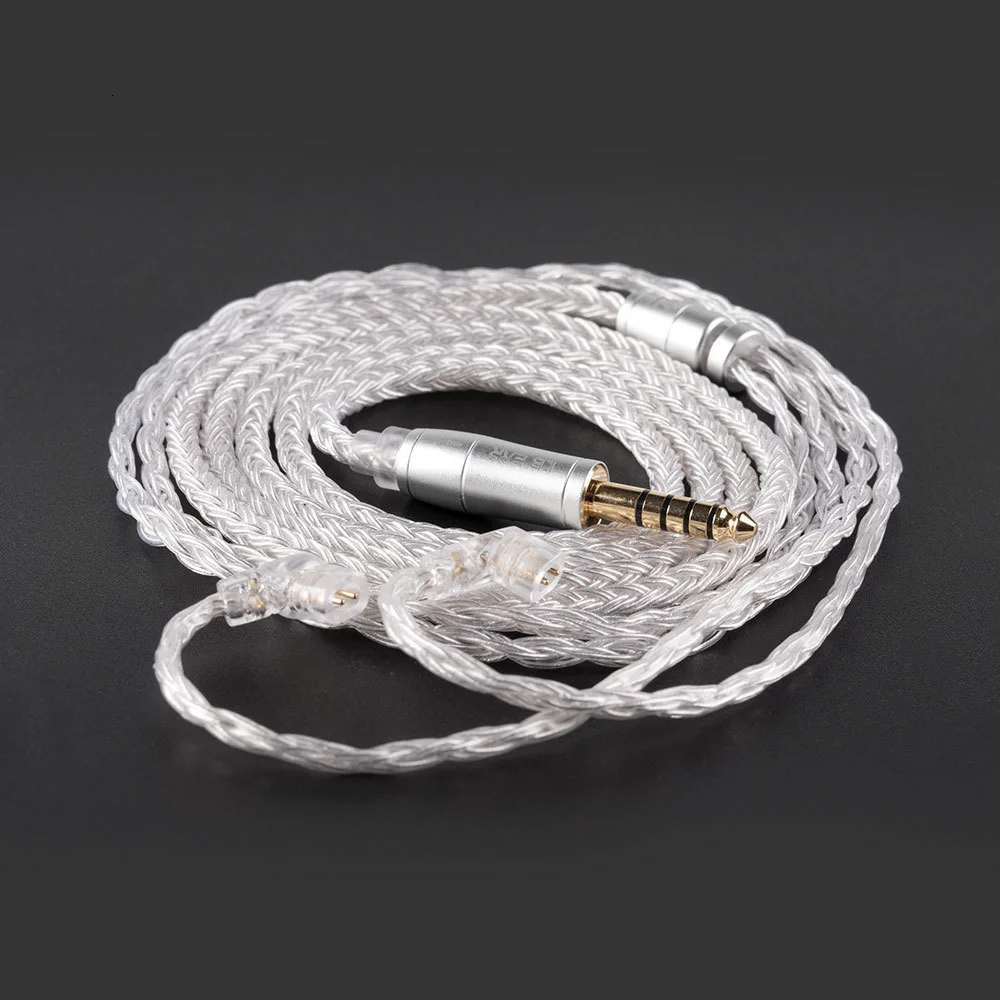 KBEAR 16-adriges, verbessertes, versilbertes, symmetrisches Kabel, 2,5/3,5/4,4 mm, kabelgebundener Kopfhörer, MMCX/QDC/2PIN-Anschluss für KZ KBEAR BL03 KS1 – Detail 21