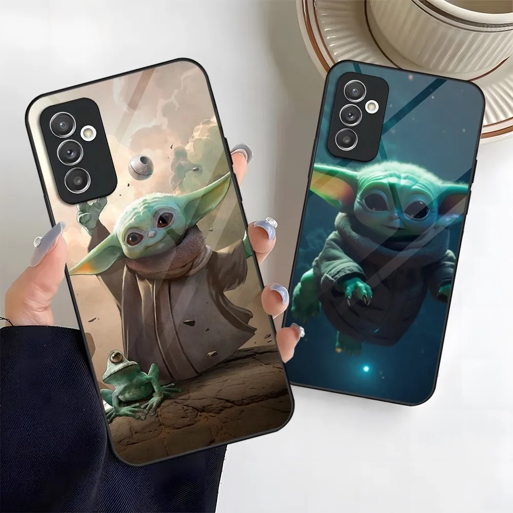 Star Wars Baby Yoda Phone Case Glass for Samsung Galaxy S24 S20 S21 S22 S23 Ultra Fe Plus A34 A54 A24 A52 A53 M54 Cover