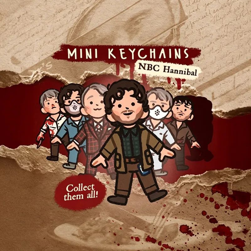 Llavero Acrílico de Hannibal Lecter y Will Graham - Amuleto con Temática de Ciervos y Psicópatas - Regalo para Fans de la Serie de TV de Terror y Drama