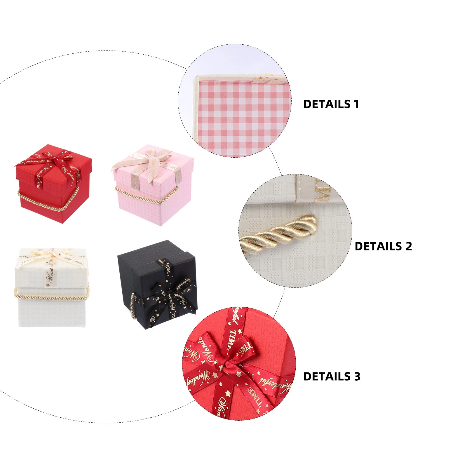 

4pcs Gift Boxes Christmas Candy Container Storage Box Plastic Packaging Holiday Present Ideas Wrapping Supplies