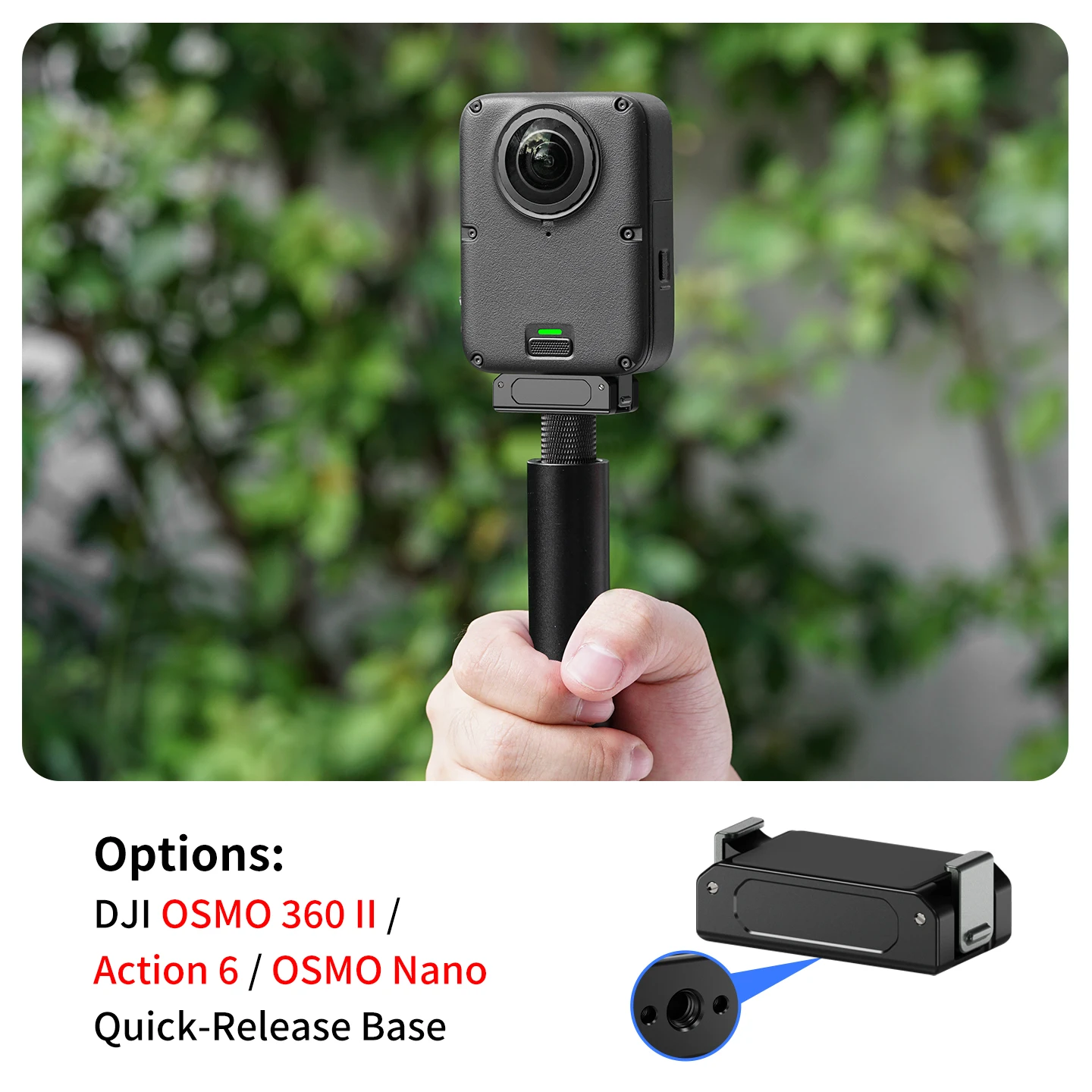 Doppelklaue Magnetischer Schnellwechsel-Adapter für DJI Osmo Nano Action 6 Kamerahalterung Aluminiumlegierung Outdoor-Reise-Vlog-Halterung – Detail 19