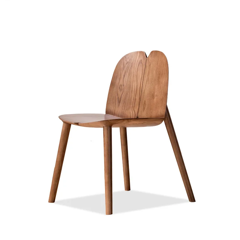 Wuli Nordic Household Solid Wood Chair Designer Restaurant Study Dining Chair Modern Minimalist Backrest Chair