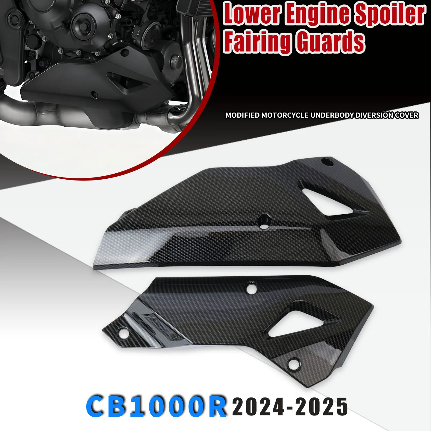 

Для CB1000R 2024 2025 аксессуары для мотоциклов, шасси двигателя, поддон, нижний спойлер двигателя, защита обтекателя, защитная крышка