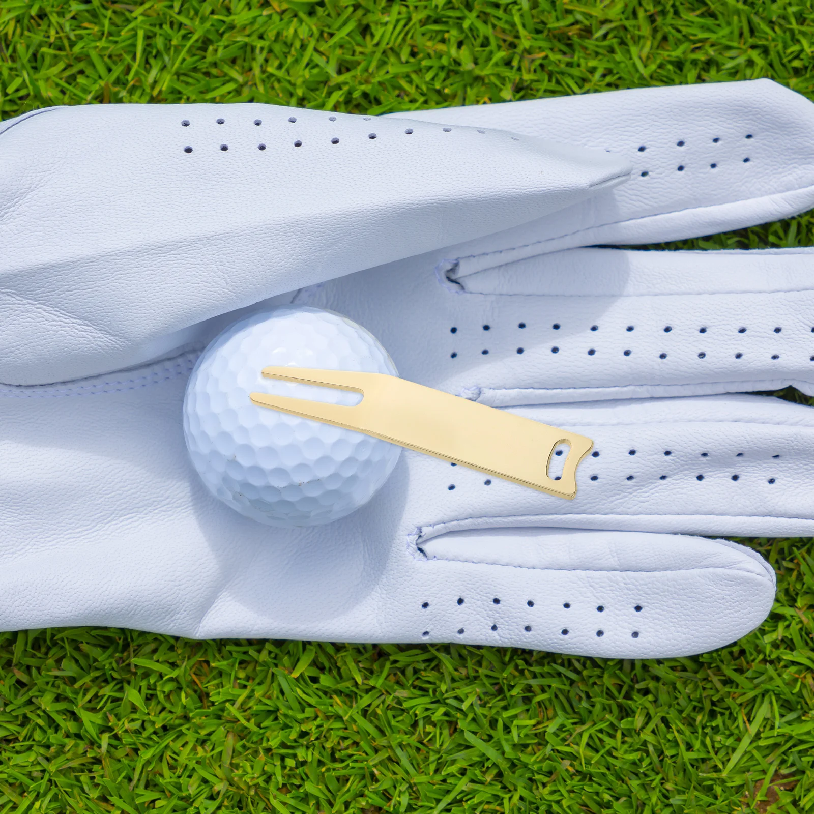 Outil de réparation de Divot de Golf en métal, fourchette pour l'entretien du Golf, outil de réparation de marque de balle, outils Divot fourchettes en métal 2 pièces