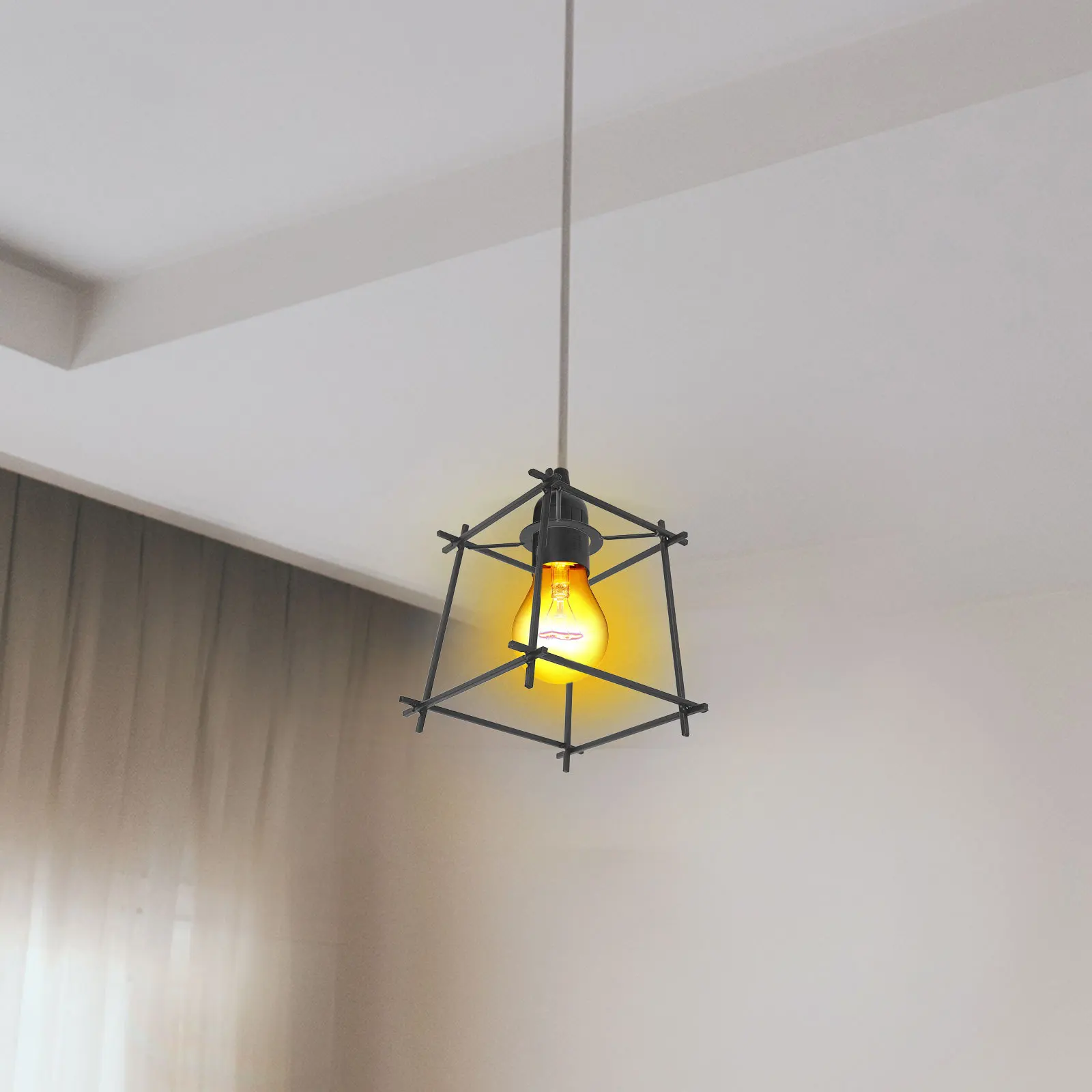 

Винтажный абажур из железной проволочной сетки, подвесной светильник для ресторана, бара, подвесной светильник, замена абажура, металлический потолочный светильник