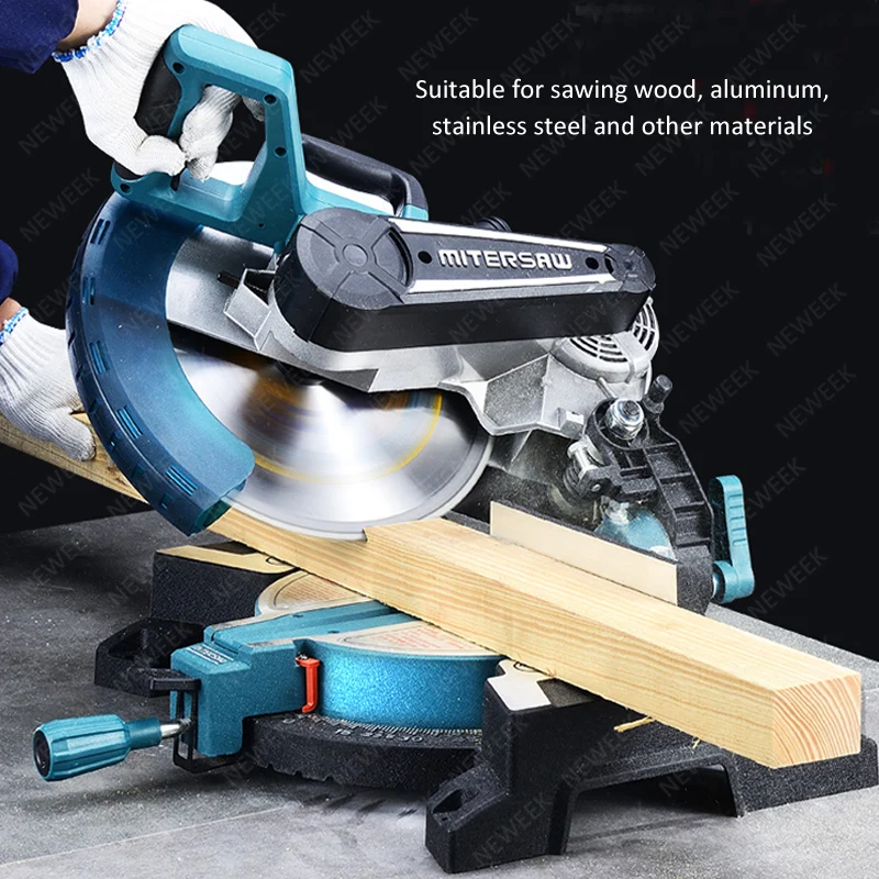 NEWEEK Hot Sale 12 Inch Miter Saw Protractor Cut Off Machine Electric Miter Saw for Aluminum