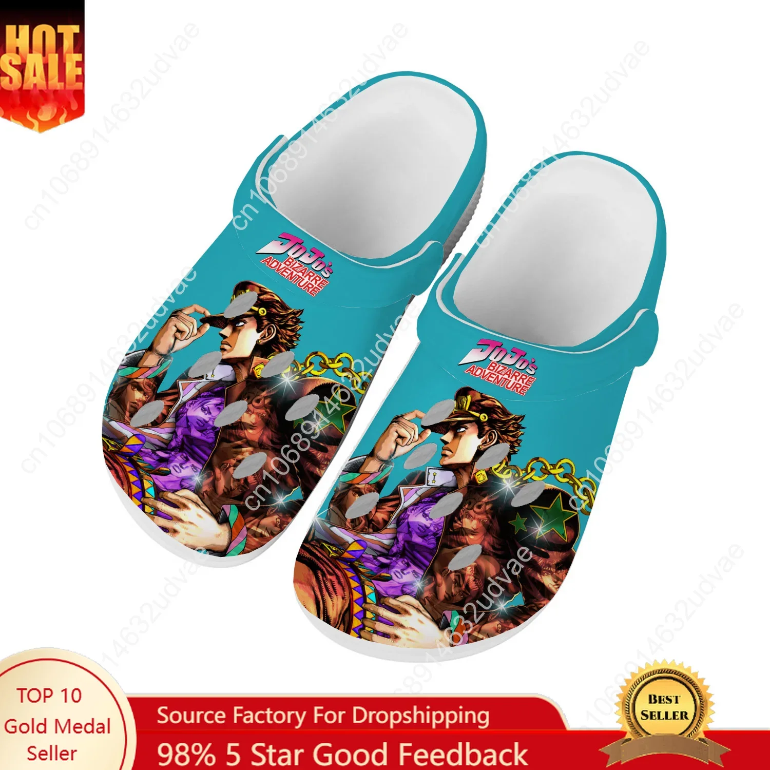 

Jojos Bizarre Adventure Water Shoes Men Women Teenager Fashion Home Garden Clogs Custom Sandals Beach Breathable Hole Slippers