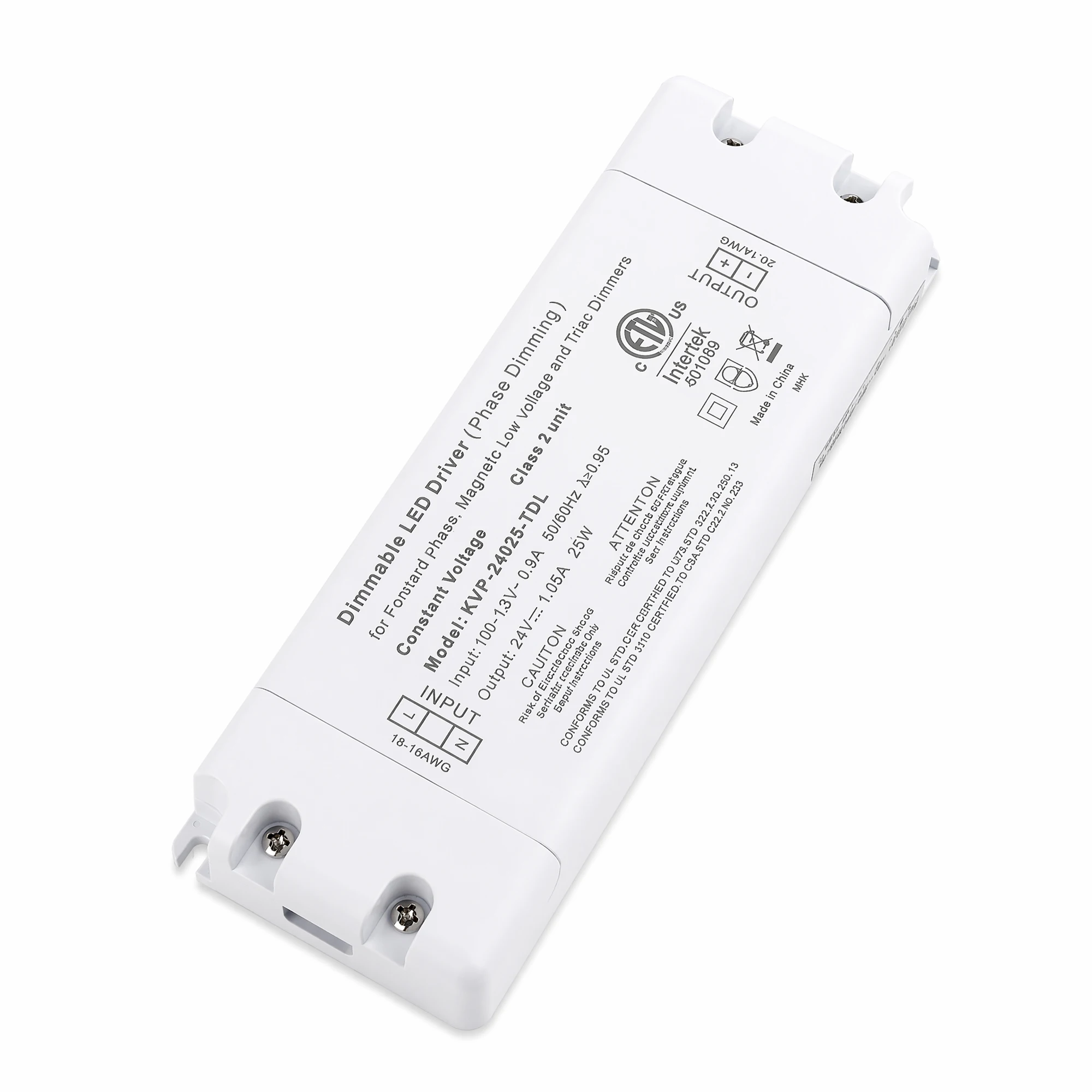 Triac Dimmable Driver, AC100V-130V to DC 12/24V Transformer for LED Lighting 25/50/60W