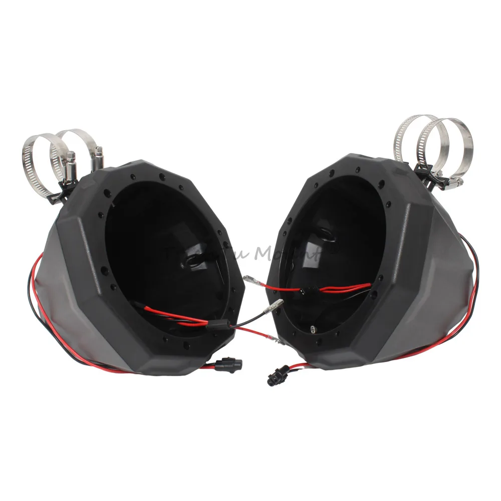 Accesorios para ATV y UTV, carcasa de altavoz de 6,5 pulgadas, abrazaderas de 1,5-2 pulgadas, Compatible con Can am Maverick X3 Max Polaris RZR 1000 XP Honda