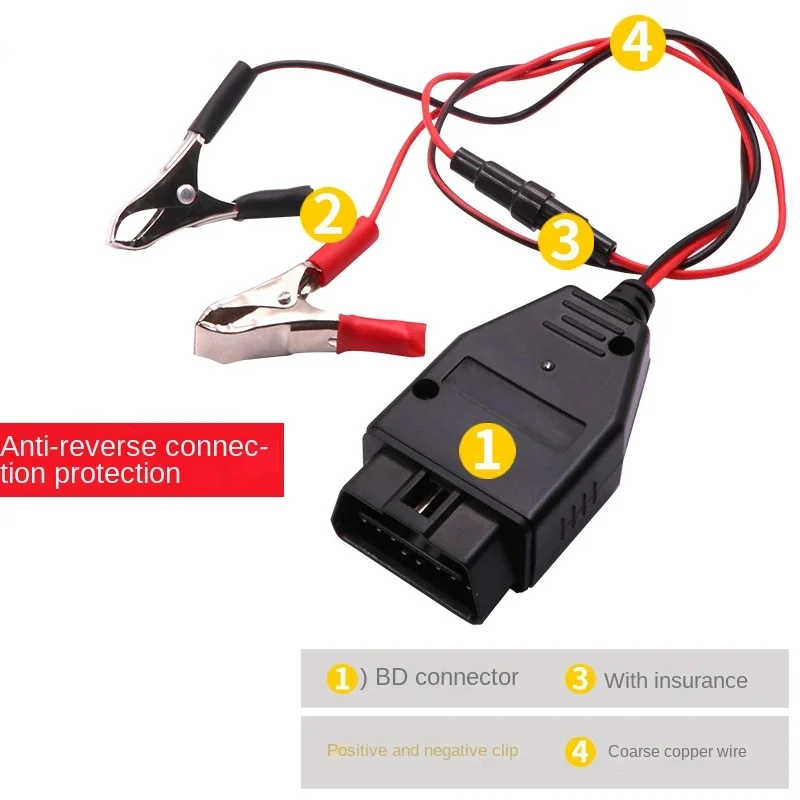 Automotive Battery Replacement Tool For 12V Car Memory Saver Connector OBD2 Cars Diagnostic Auto Emergency Power Supply Cables