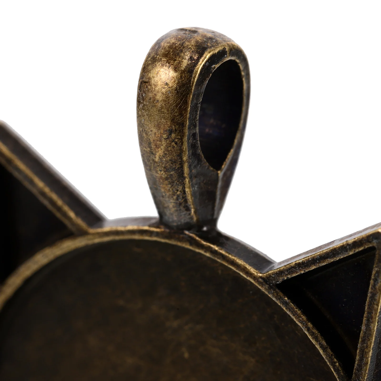 5 قطعة الأذن القط قلادة الصواني خمر سبائك الزنك DIY بها بنفسك صنع المجوهرات كابوشون الحافة إعدادات صينية أطقم صنع المجوهرات قلادة صينية #3