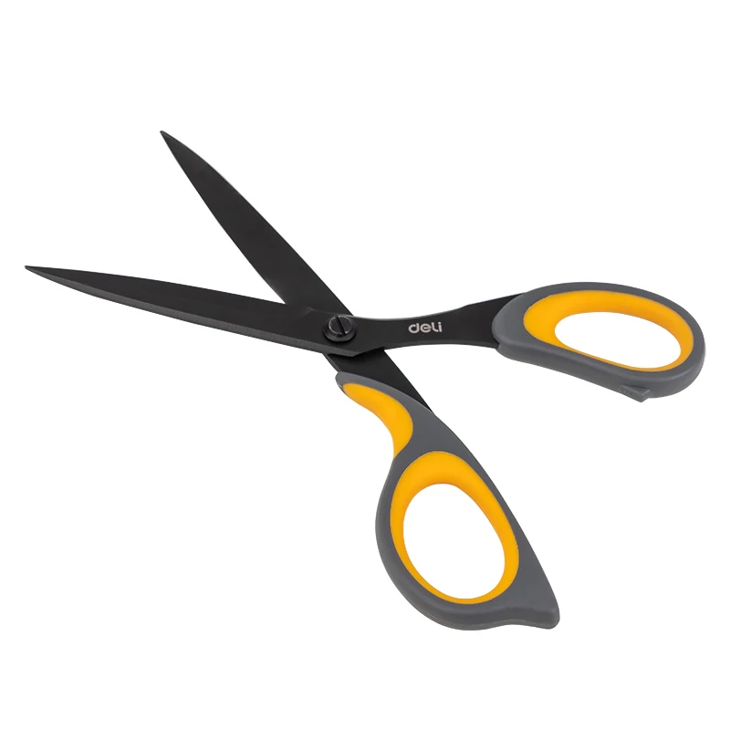 Deli-Anti-Stick Alloy Scissors, Papelaria Anti-Stick, Material Escolar, Escritório, Estudante, DIY, Artesanato manual, Liga, 6027, 175mm