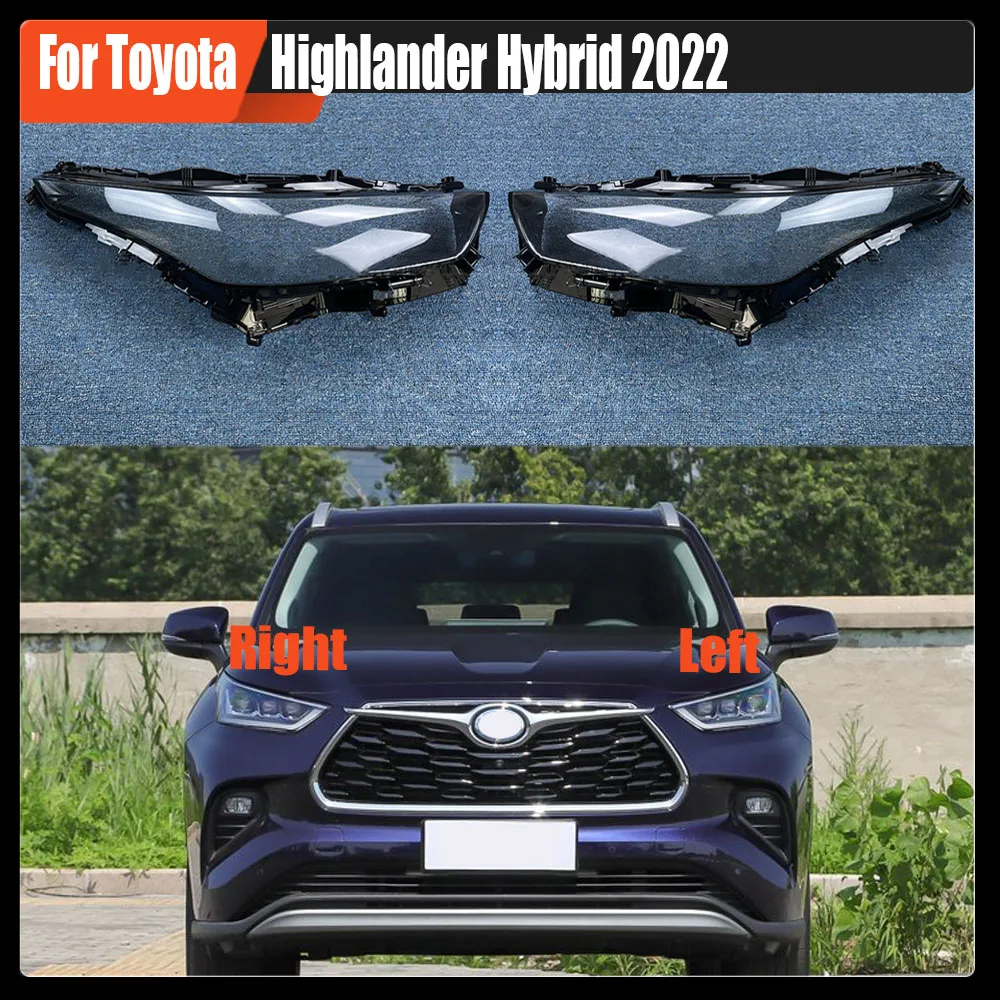 

For Toyota Highlander 2022 2023 Headlight Cover Transparent Headlamp Shell Lens Replace Original Lampshade Plexiglass