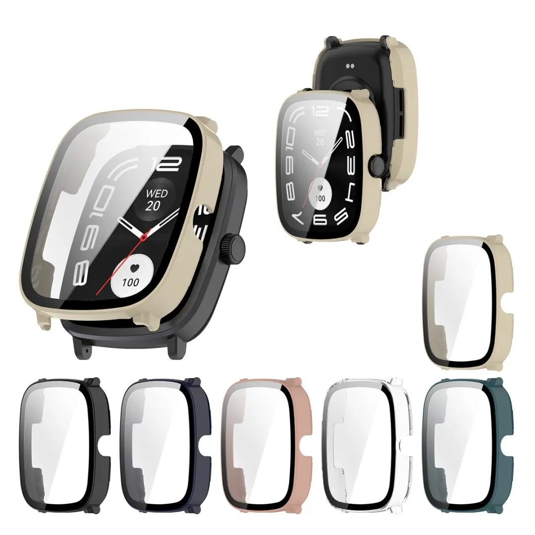 Haylou RS5 Smartwatch 케이스에 적합한 초박형 하드 PC 케이스 강화 유리 화면 보호기 보호 커버