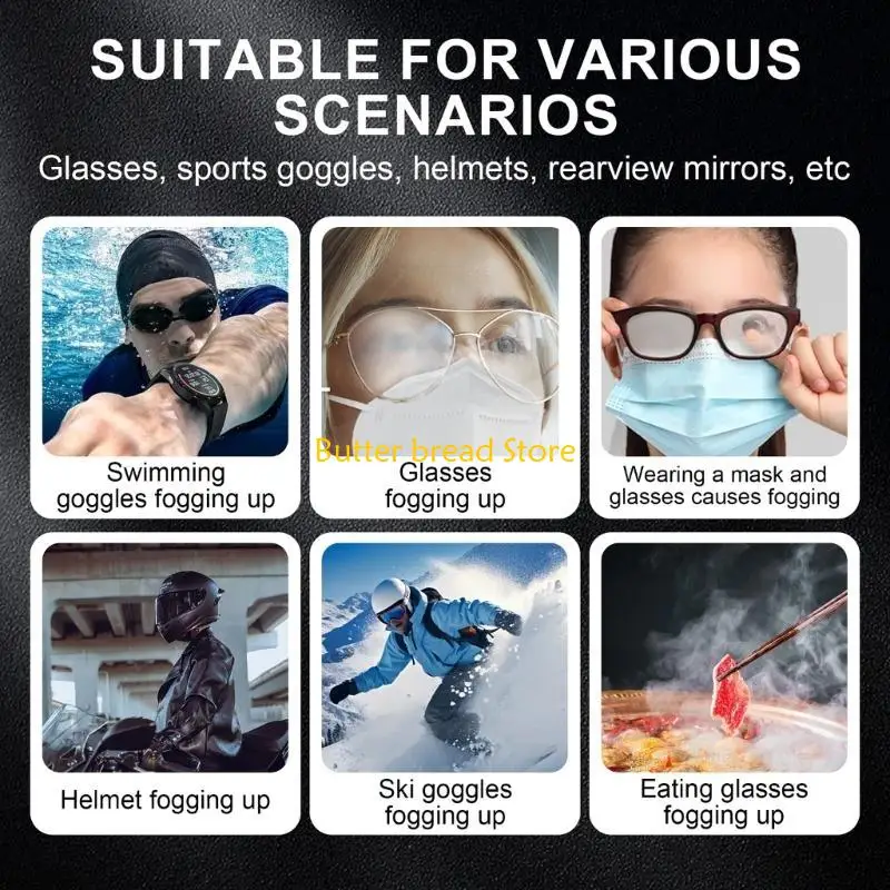 W89C แว่นตา Defogger ปากกา Anti Fogging ปากกาแว่นตา Defogger ปากกาสำหรับนักเรียนผู้ใหญ่กีฬาทำอาหารว่ายน้ำและหน้ากากสวมใส่