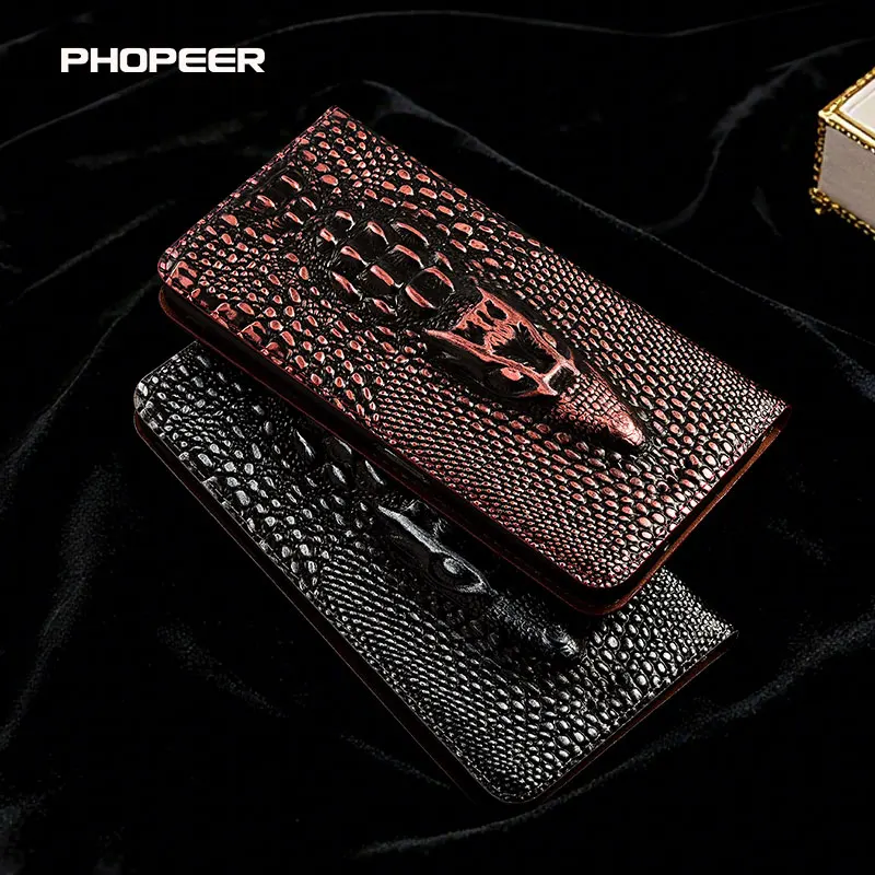 Luxury Genuine Leather Case for Infinix  Zero 40 30 20 4G 5G 2022 2023 X Ultra Pro Neo phone case Retro Crocodile Pattern view 4