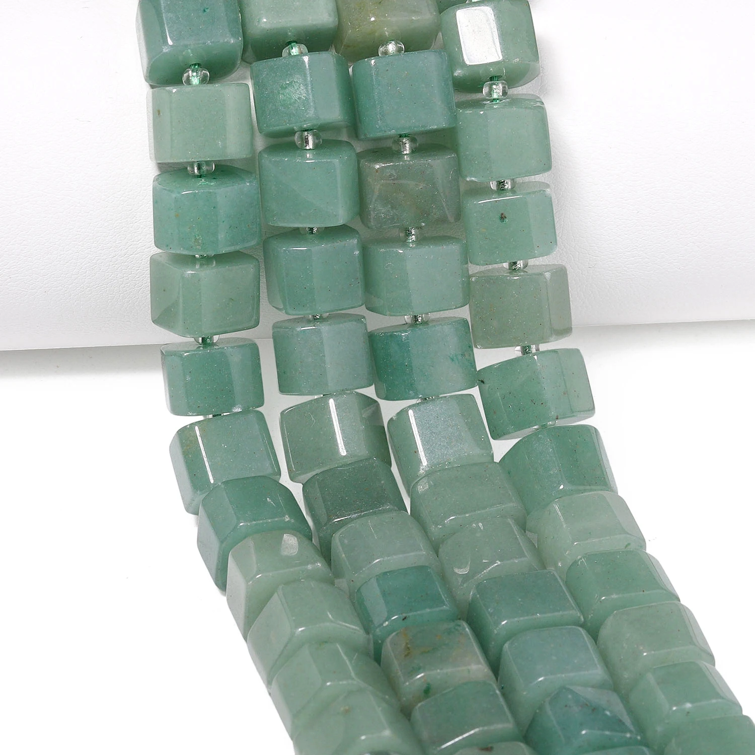Perles de pierre naturelle Aventurine verte irrégulières de 9-13 mm AA+ en forme de colonne, perles intercalaires pour la fabrication de bijoux, breloques énergétiques, bracelet