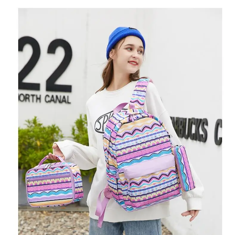 

3Pcs Schoolbag For Girls Teenager GirlsChildren School Backpack for girls Large Capacity Laptop Backpacks Oxford School Bag Set