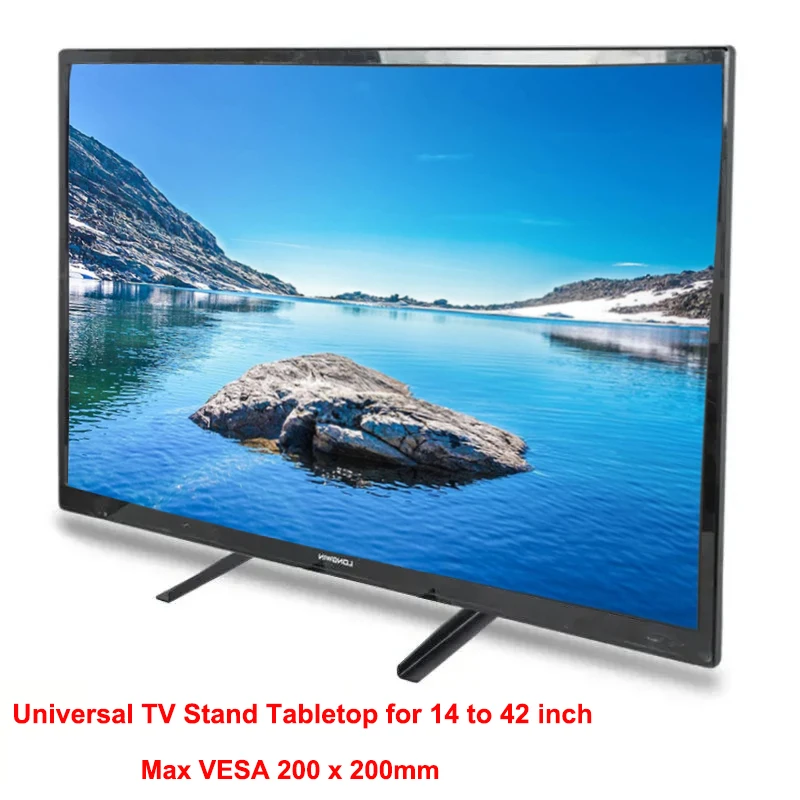 

TV Stand Mount Universal TV Stand Tabletop for 14 to 42 inch TVs, TV Legs Holds up to 66lbs Max VESA 200x200mm Height Adjustable