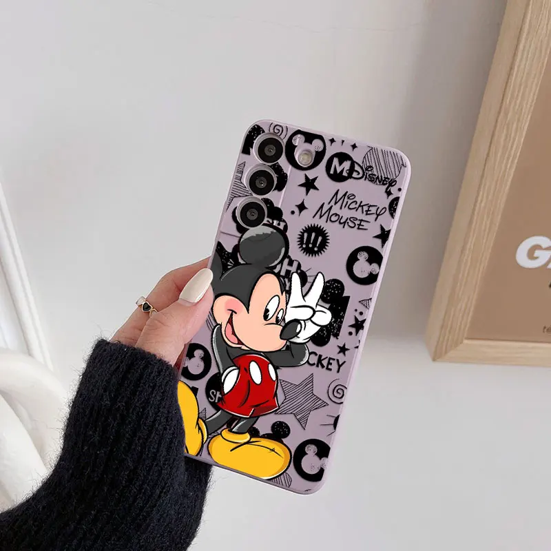 Casing ponsel silikon Minnie Mickey Mouse, s24FE untuk Samsung Galaxy S25 Ultra S24 S23 S22 Plus S21 S20 FE S10 S25Ultra