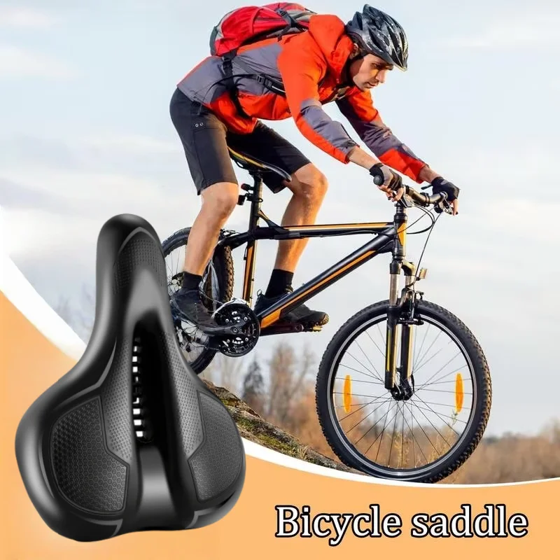 Unissex sela de bicicleta à prova de choque confortável almofada grande bunda tela oca assento ventilado para ciclismo mtb bicicleta estrada