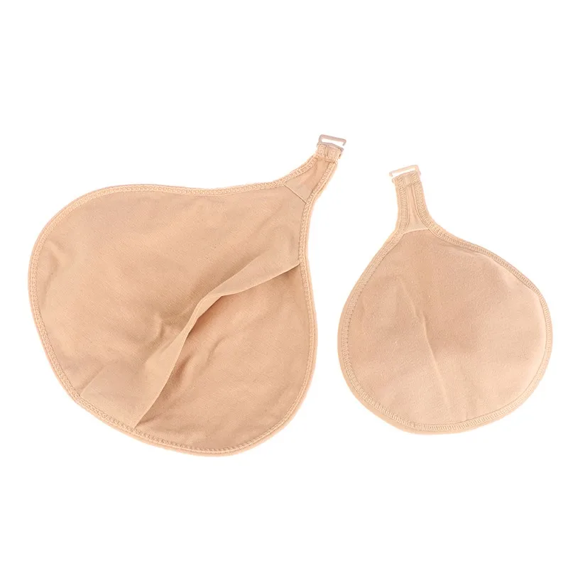 Women Silicone Breast Forms Protective Cover Cotton Protect Pocket For Mastectomy Prosthesis Artificial Triangle Fake Boobs