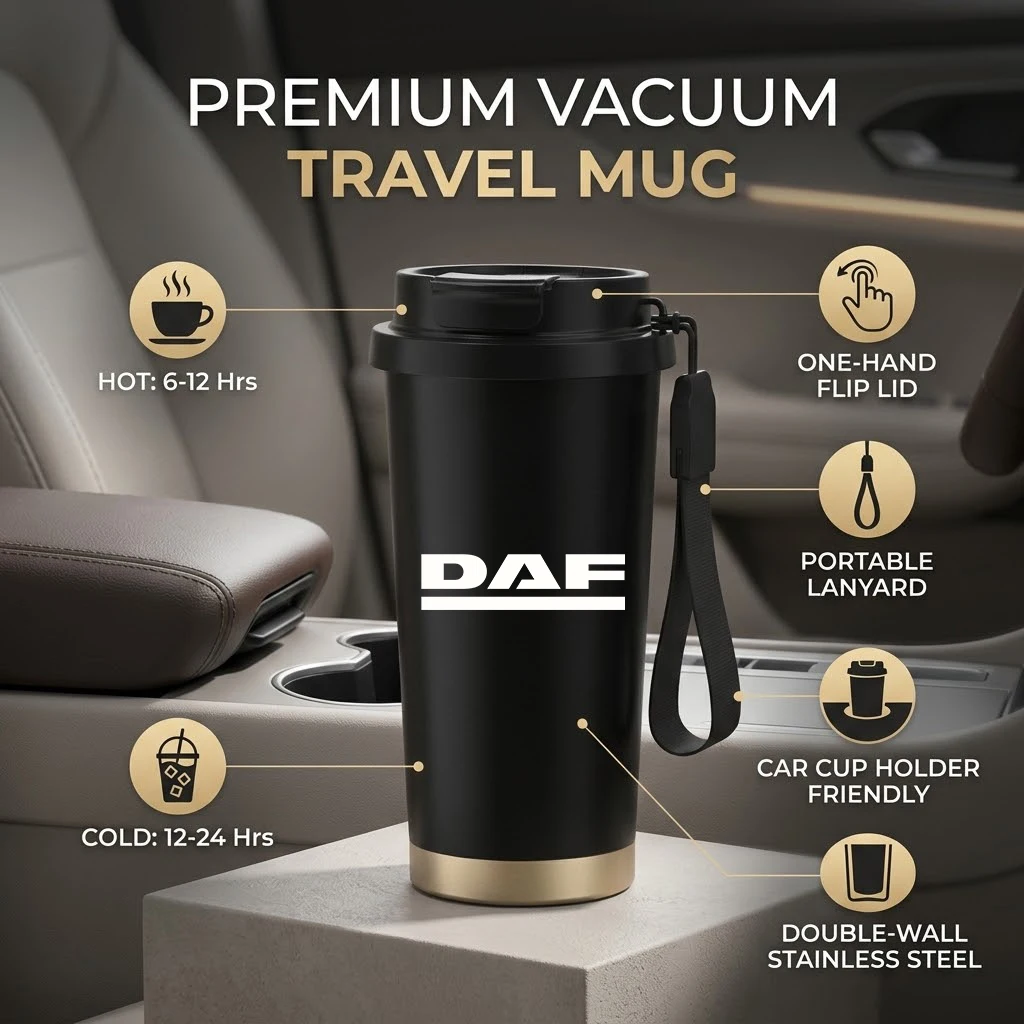 Car Thermos Cup Water bottle Coffee cup 316 stainless steel For DAF Truck XF 105 106 CF85 360 460 MX11 EURO 6